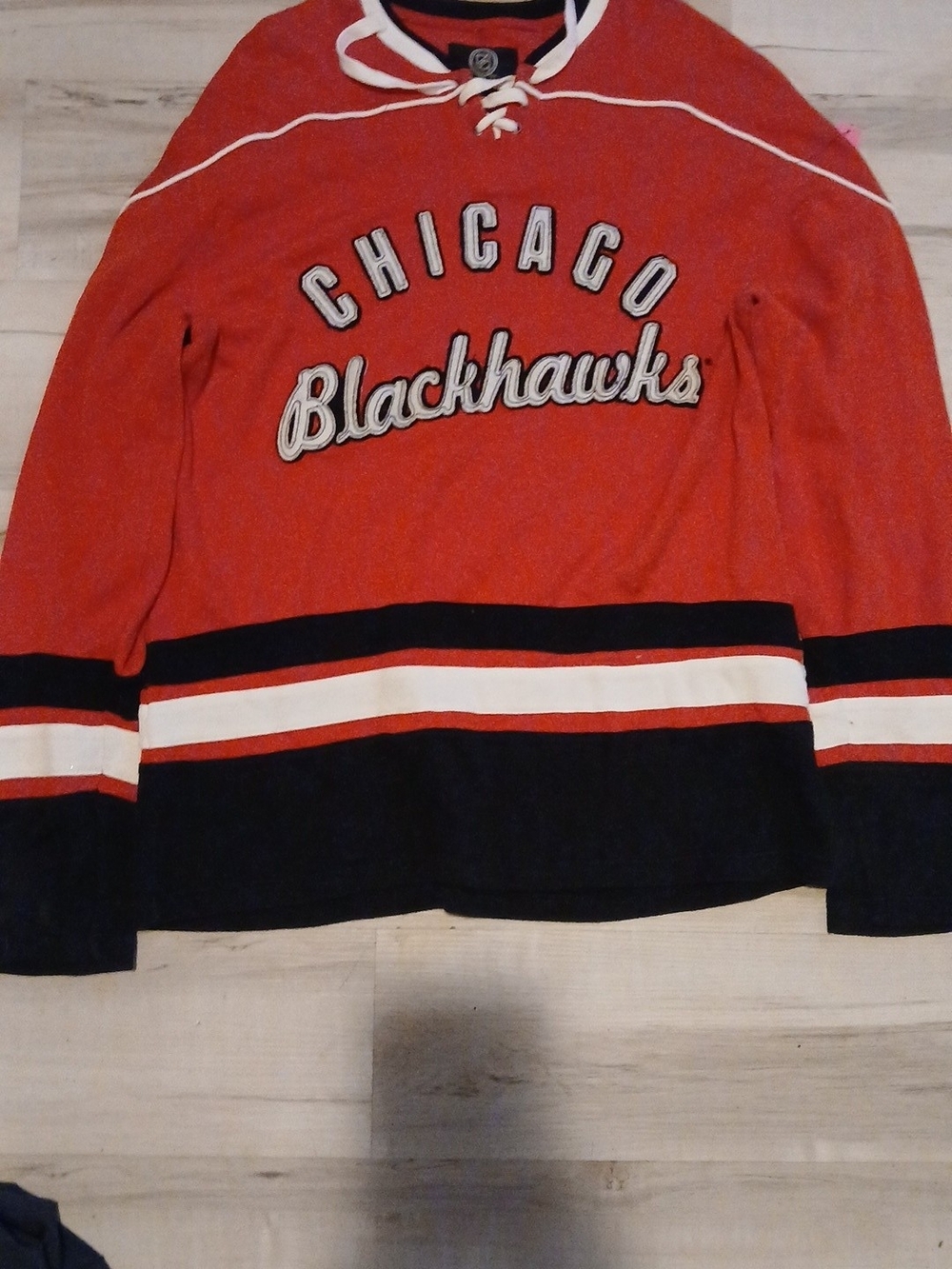 Chicago Blackhawks Red Crew Neck Pullover Sweater